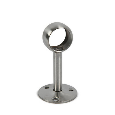 Colorail Brushed Nickel Effect Stainless Steel Rail Centre Socket (L)32Mm (Dia)32Mm