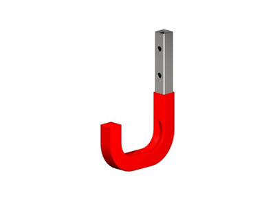 Rothley Red Steel Wall-Mounted J-Shaped Storage Hook (H)115Mm (D)80Mm