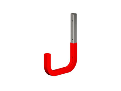 Rothley Red Steel Wall-Mounted J-Shaped Storage Hook (H)210Mm (D)150Mm