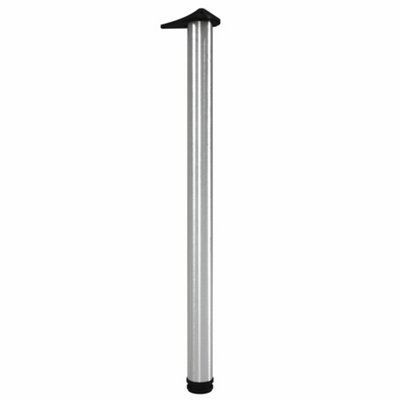 Rothley Brushed Gloss Stainless Steel Effect Contemporary Straight Worktop Support Leg (H)900Mm