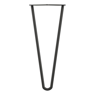 Rothley Matt Black Hairpin Furniture Leg (H)350Mm