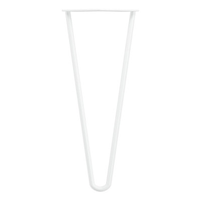 Rothley Matt White Hairpin Furniture Leg (H)350Mm