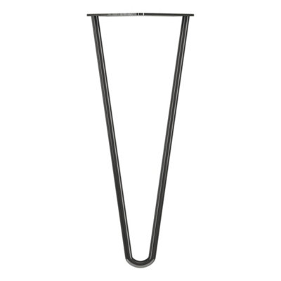 Rothley Gunmetal Grey Hairpin Furniture Leg (H)350Mm