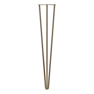 Rothley Antique Brass Effect Hairpin Furniture Leg (H)710Mm
