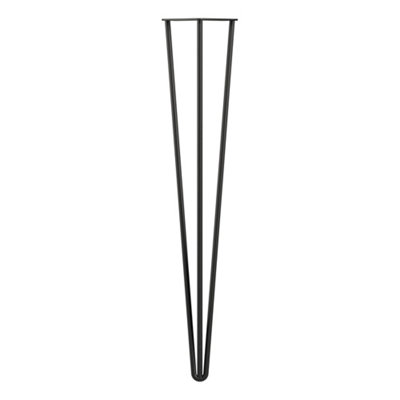 Rothley Matt Black Hairpin Furniture Leg (H)710Mm