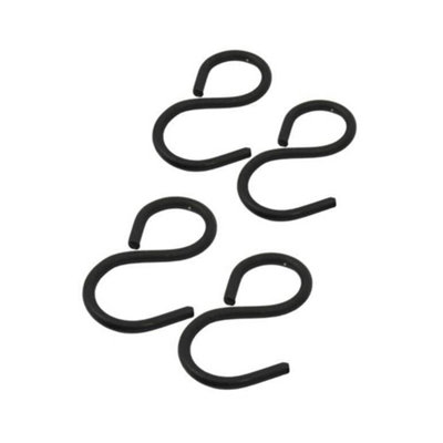 Rothley Black Steel Sliding S-Hook (H)60Mm, Pack Of 4