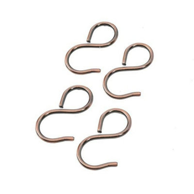 Rothley Antique Brass Steel Sliding S-Hook (H)74Mm, Pack Of 4