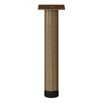 Rothley Antique Brass Effect Straight Furniture Leg (H)106Mm