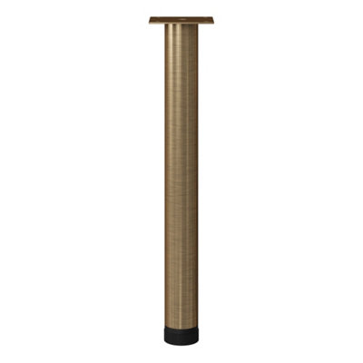 Rothley Antique Brass Effect Straight Furniture Leg (H)306Mm