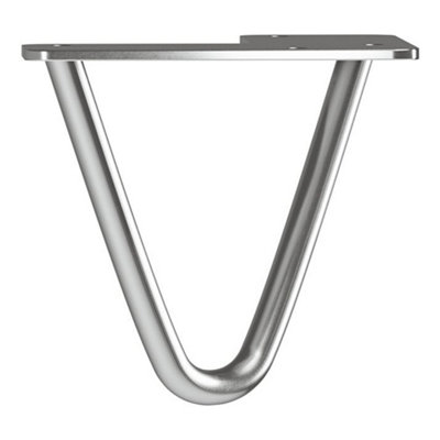 Rothley Brushed Hairpin Furniture Leg (H)100Mm