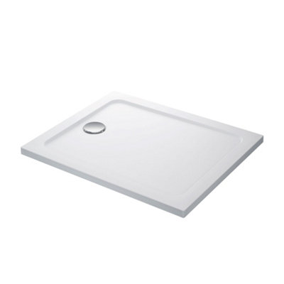 Mira Flight Safe Low Matt White Rectangular Universal Shower Tray (L)1000Mm (W)760Mm (H) 40Mm