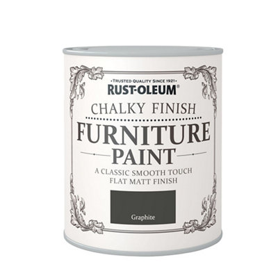 Rust-Oleum Graphite Chalky Effect Matt Furniture Paint, 125Ml