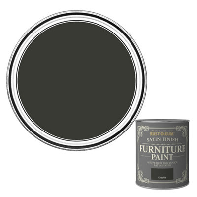 Rust-Oleum Graphite Satinwood Furniture Paint, 125Ml