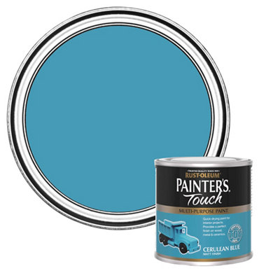 Rust-Oleum Painter's Touch Cerulean Blue Matt Multi-Room Furniture Paint, 250Ml