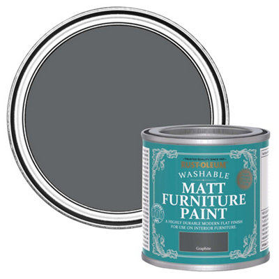 Rust-Oleum Washable Graphite Matt Multi-Room Furniture Paint, 125Ml