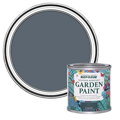 Rust-Oleum Evening Blue Matt Multi-Surface Exterior Topcoat Paint, 125Ml Tin