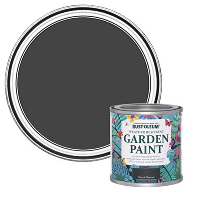 Rust-Oleum Natural Charcoal Matt Multi-Surface Exterior Topcoat Paint, 125Ml Tin