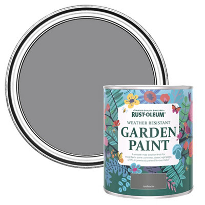 Rust-Oleum Anthracite Matt Multi-Surface Exterior Topcoat Paint, 750Ml Tin