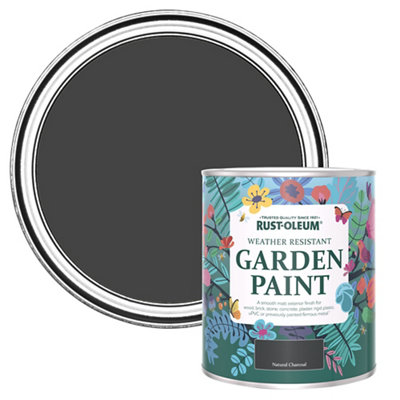 Rust-Oleum Natural Charcoal Matt Multi-Surface Exterior Topcoat Paint, 750Ml Tin