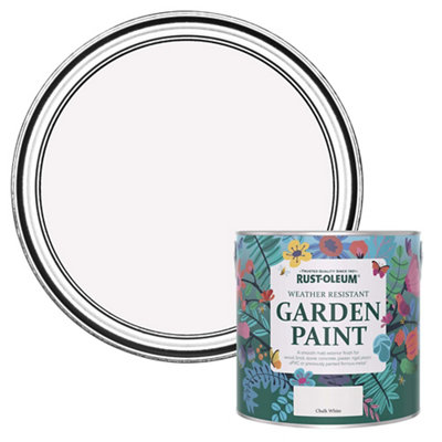 Rust-Oleum Chalk White Matt Multi-Surface Exterior Topcoat Paint, 2.5L Tin