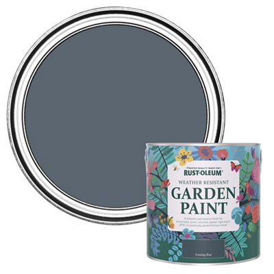 Rust-Oleum Evening Blue Matt Multi-Surface Exterior Topcoat Paint, 2.5L Tin