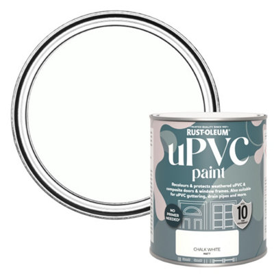 Rust-Oleum Upvc Chalk White Matt Paint, 750Ml