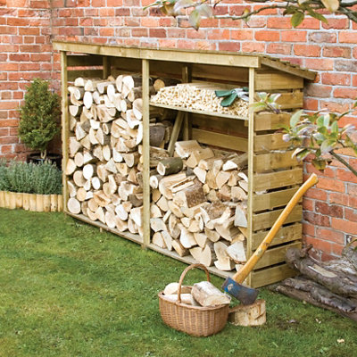 Rowlinson Wooden 7X2 Ft Log Store