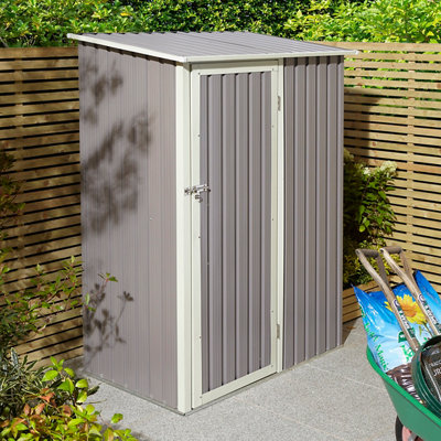 Rowlinson Trentvale 5X3 Ft Pent Light Grey Metal Shed