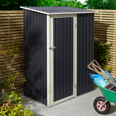 Rowlinson Trentvale 5X3 Ft Pent Dark Grey Metal Shed