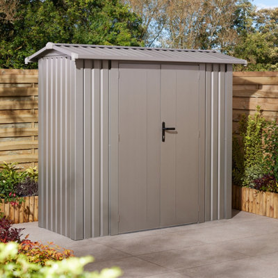 Rowlinson Brentvale 8X4 Ft Apex Metal 2 Door Shed (Windowless)