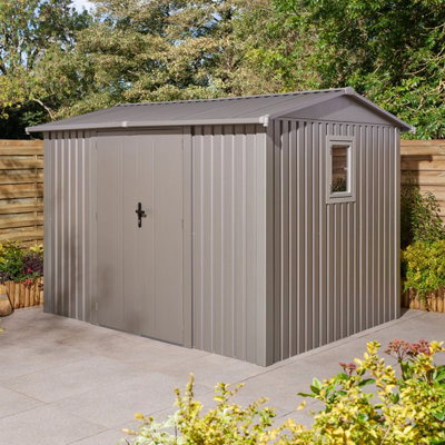 Rowlinson Brentvale 10X8 Ft Apex Metal 2 Door Shed (Windowless)