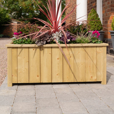 Rowlinson Heritage Rectangular Softwood Planter 90L (W)100Cm