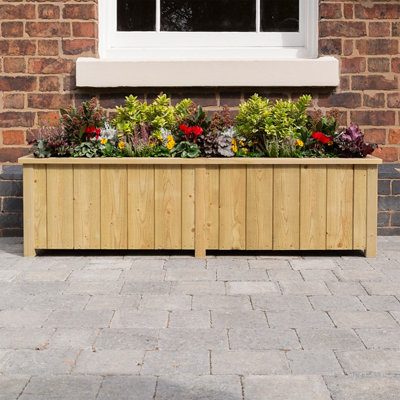 Rowlinson Heritage Rectangular Softwood Planter 139L (W)150Cm