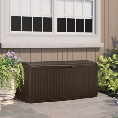 Suncast Minnesota 469L Resin Garden Storage Box - Brown