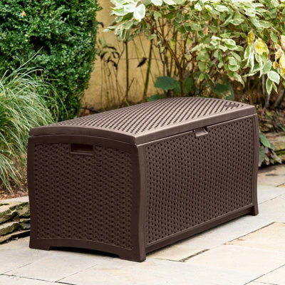 Suncast Missouri 375L Resin Garden Storage Box - Brown