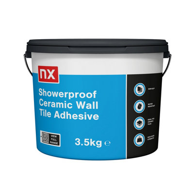 Nx Ready Mixed Showerproof Off White Wall Tile Adhesive, 3.5Kg