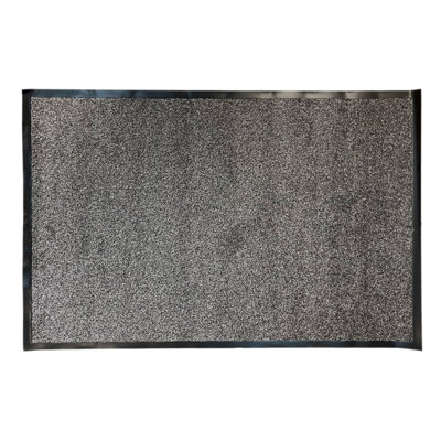 Primeur Utility Grey Plain Large Mat, (L)120Cm X (W)80Cm