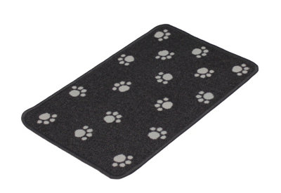 Primeur Flooring Grey Pawprints Door Mat, 60Cm X 40Cm