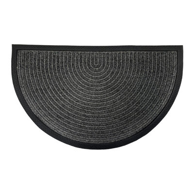 Primeur Grey Half Moon Door Mat, 75Cm X 45Cm