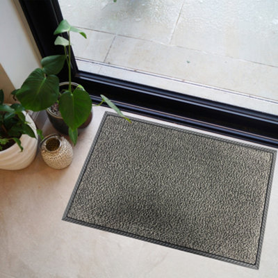 Primeur Grey Rectangular Door Mat, 40Cm X 60Cm