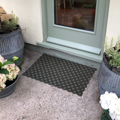 Primeur Black Rectangular Door Mat, 45Cm X 75Cm