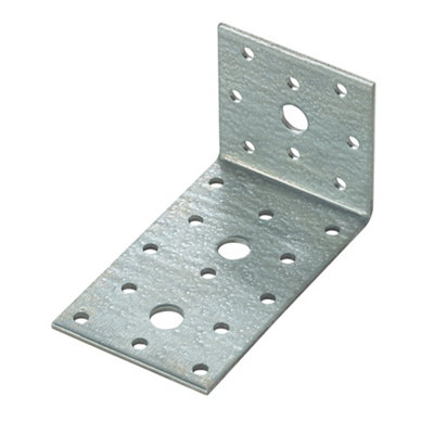 Expamet Zinc Effect Galvanised Steel Light Duty Angle Bracket (H)60Mm (W)60Mm (L)100Mm