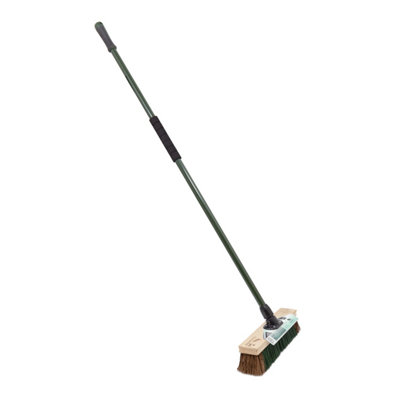 Charles Bentley Straight Stiff Bassine Outdoor Floor Broom & Scraper, (W)420Mm