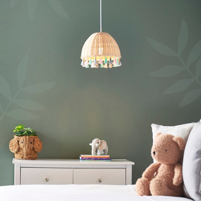B&Q Kids Boho Semi-Circle Lamp Shade (D)25Cm