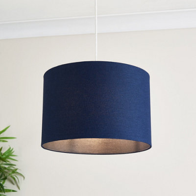 Harbour Studio Ascot Steel Blue Cylinder Lamp Shade (D)30Cm