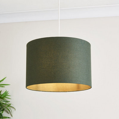 Harbour Studio Ascot Green Cylinder Lamp Shade (D)30Cm