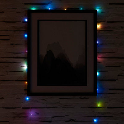 B&Q String Battery-Powered Multicolour 50 Led Indoor String Lights