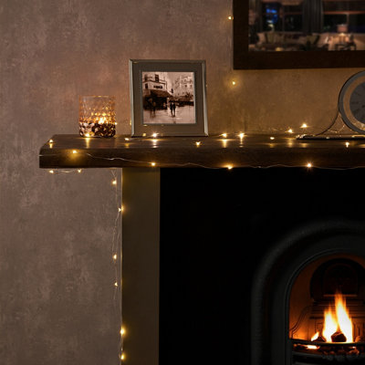 B&Q Mains-Powered Warm White 100 Led Indoor String Lights