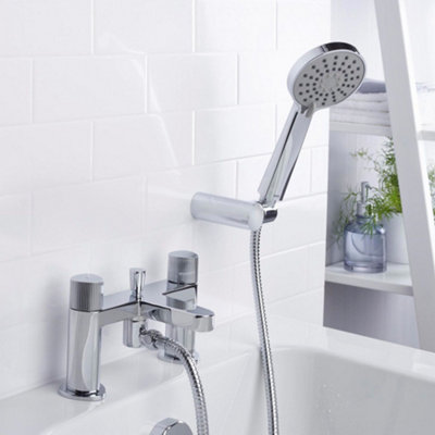 Bristan Liso Polished Chrome Effect Deck-Mounted (2Th) Shower Mixer Tap