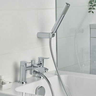Bristan Apelo Polished Chrome Effect Deck-Mounted (2Th) Shower Mixer Tap